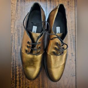 New Miista London Gold Oxford Shoes *Without Box*